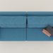 3d Fabric sofa model buy - render