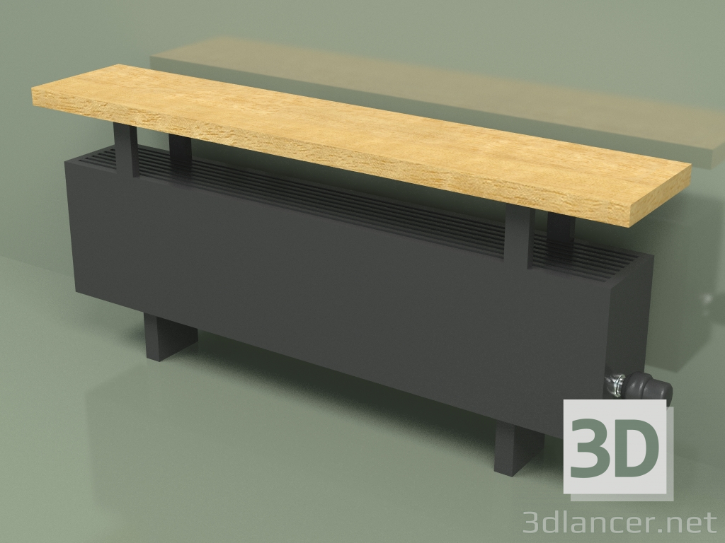 3d модель Конвектор - Aura Bench (240х1000х146, RAL 9005) – превью