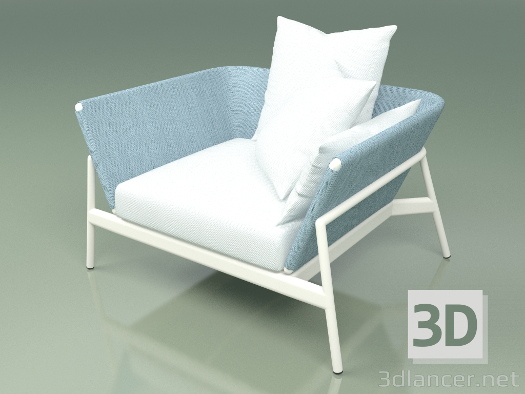 3d model Sofa 001 (Metal Milk, Batyline Sky) - preview