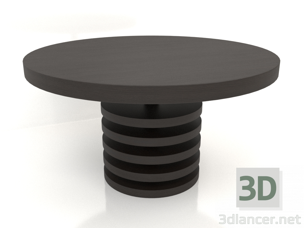 3d model Mesa de comedor DT 03 (D=1388x764, madera marrón oscuro) - vista previa