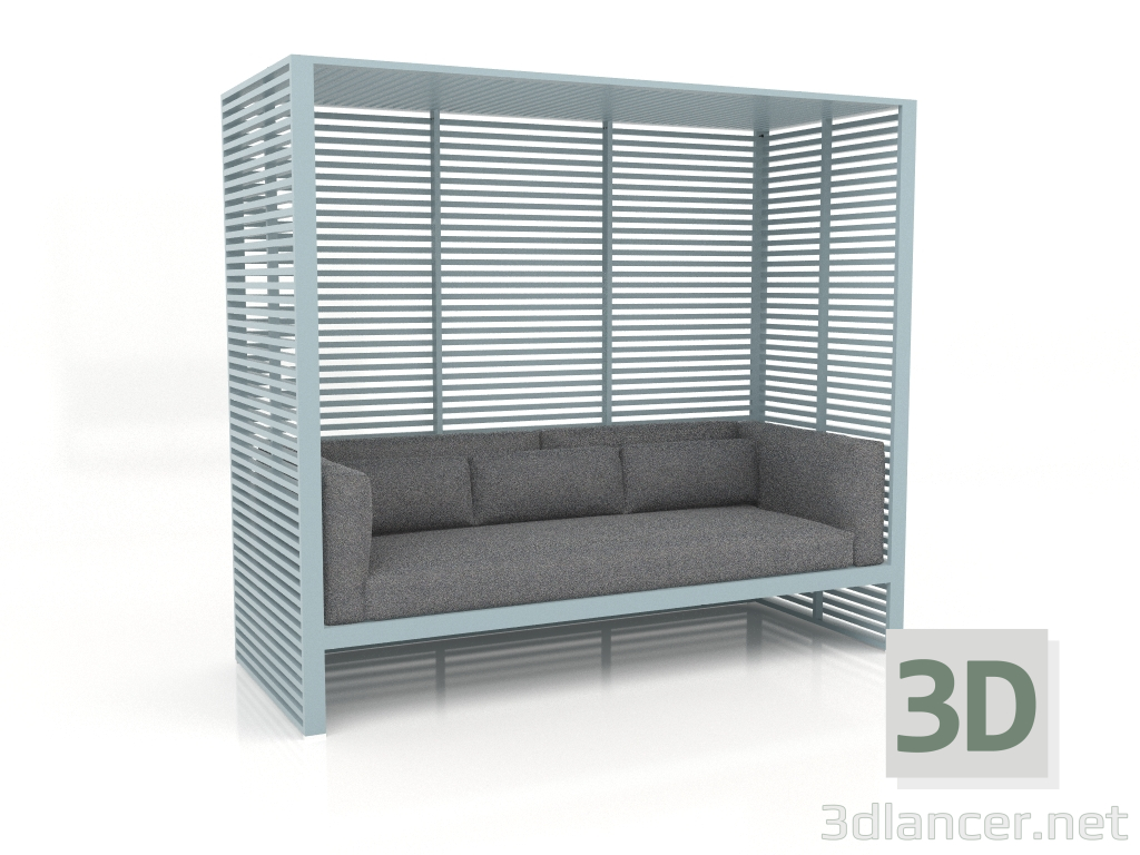 3d model Sofá Al Fresco con estructura de aluminio (Gris azul) - vista previa