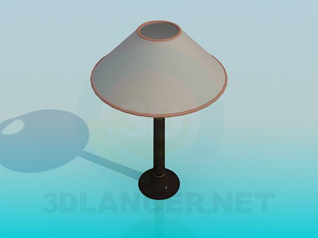 modello 3D Lampada da tavolo con paralume - anteprima