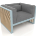 3d model Lounge chair (Blue gray) - preview