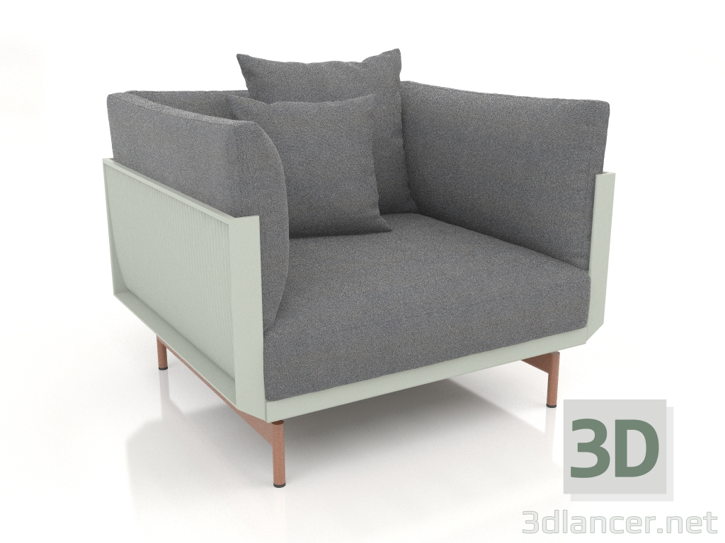 modello 3D Poltrona (Grigio cemento) - anteprima