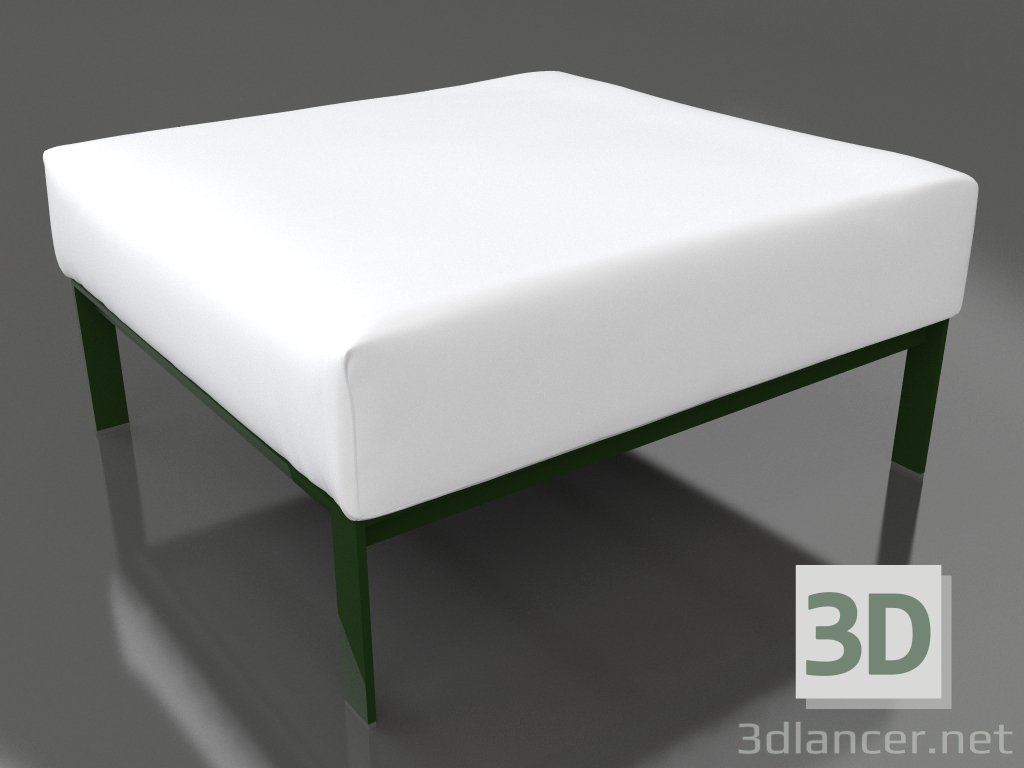 modèle 3D Module canapé, pouf (Vert bouteille) - preview