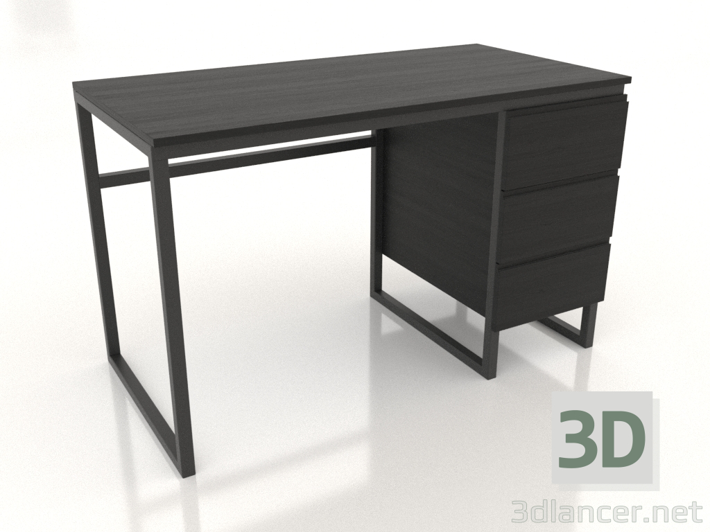 3d model Writing desk 1200x600 mm (black RAL 9005) - preview