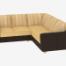 3d model Corner sofa with combined upholstery (2C2) - preview