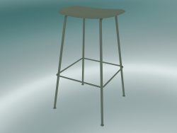 Tabouret de bar avec base en tube de fibre (H 75 cm, Dusty Green)