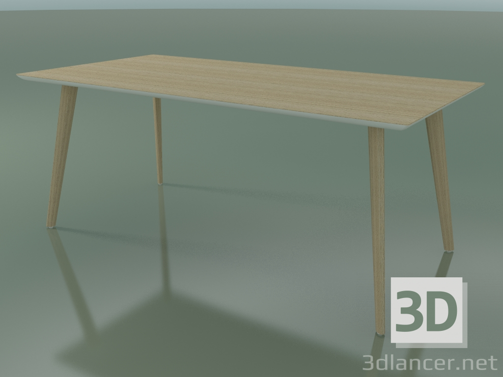 3d model Mesa rectangular 3505 (H 74 - 180x90 cm, M02, Roble blanqueado, opción 2) - vista previa