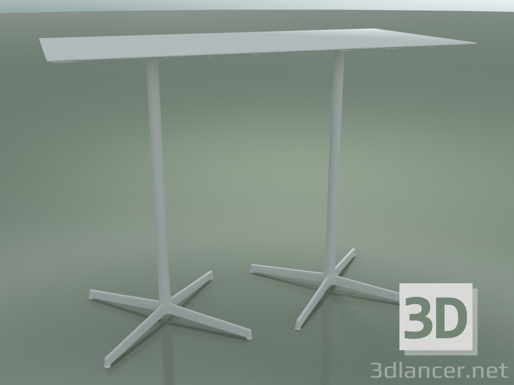 Modelo 3d Mesa retangular com base dupla 5557 (H 103,5 - 69x139 cm, Branco, V12) - preview