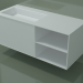 modello 3D Lavabo con cassetto e vano (06UC734S2, Glacier White C01, L 120, P 50, H 48 cm) - anteprima