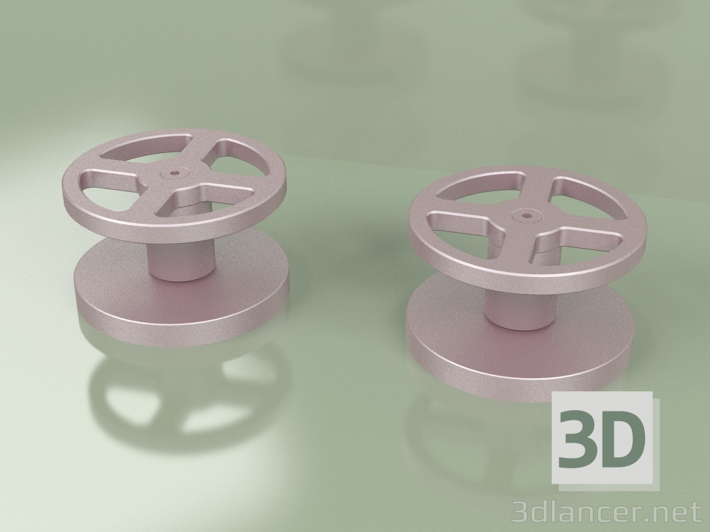 3d model Set of 2 mixing shut-off valves (20 51 V, OR) - preview