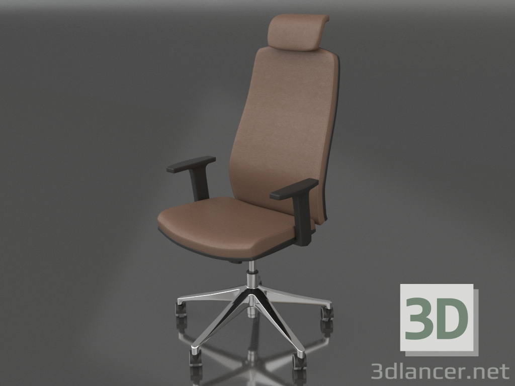 modèle 3D Fauteuil Aspen (caramel) - preview