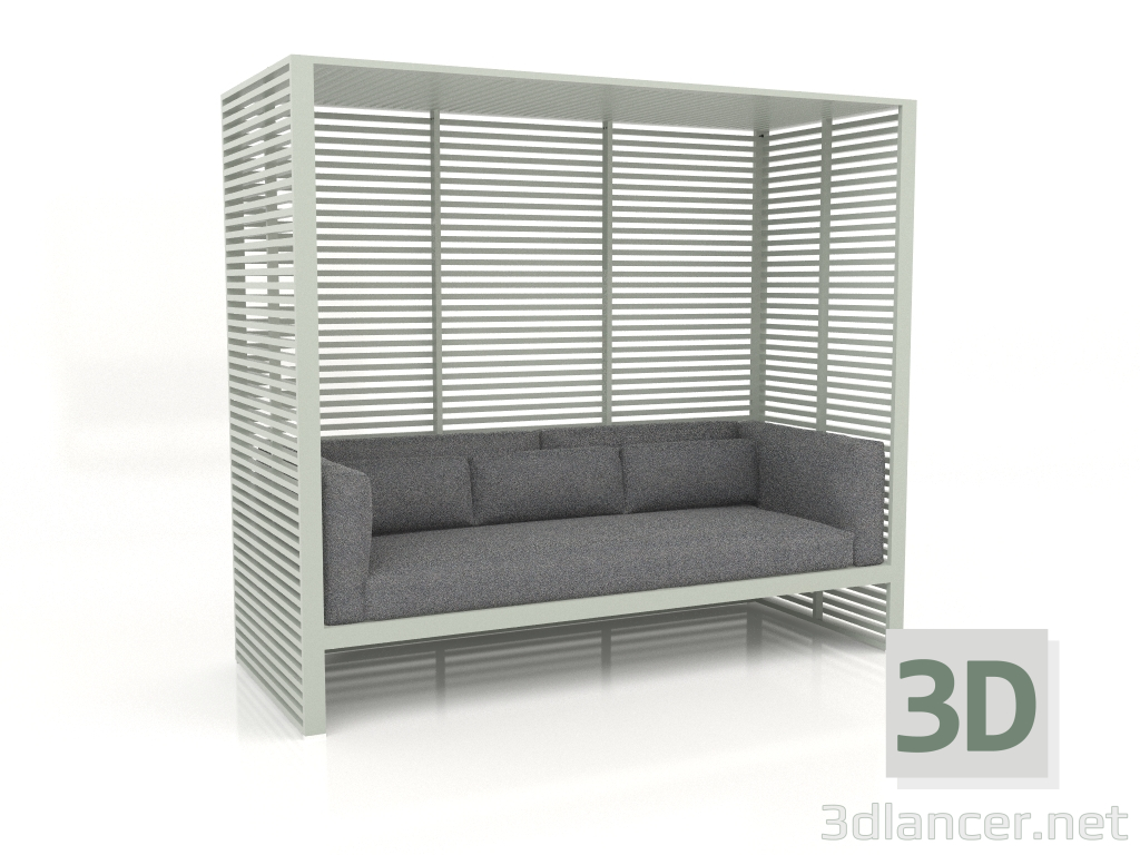 3d model Sofá Al Fresco con estructura de aluminio (Gris cemento) - vista previa