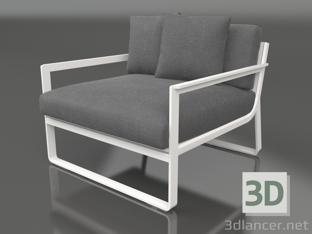 modello 3D Poltrona lounge (Bianco) - anteprima