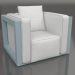 3d model Armchair (Blue gray) - preview