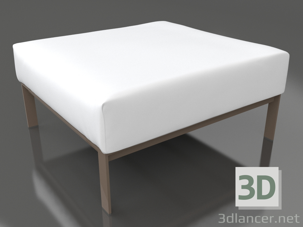 3D Modell Sofamodul, Pouf (Bronze) - Vorschau