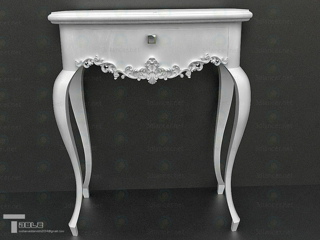 3d model Victorian style Table model - preview