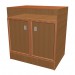 3d model 2-door TV cupboard A702 - preview