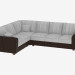 3D Modell Ecksofa mit kombinierter Polsterung (2C3) - Vorschau