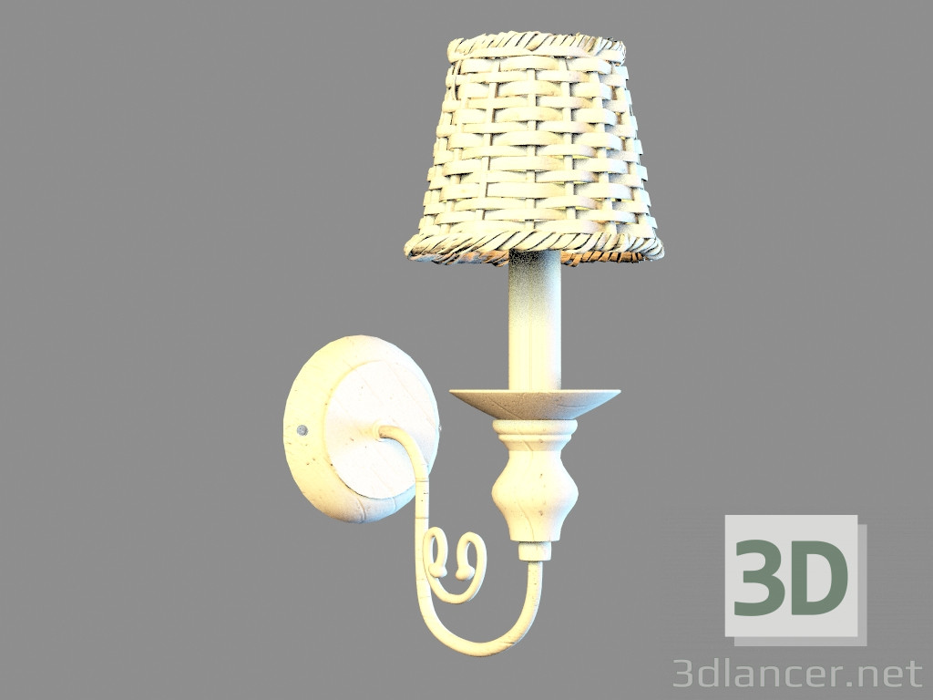 3d model Sconce A3400AP-1WH - vista previa