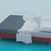 3d model Cama de matrimonio - vista previa