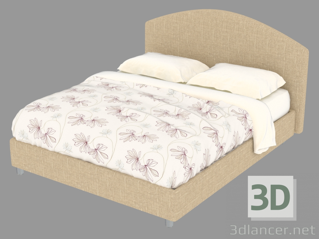 Modelo 3d Cama de casal Magnolia - preview