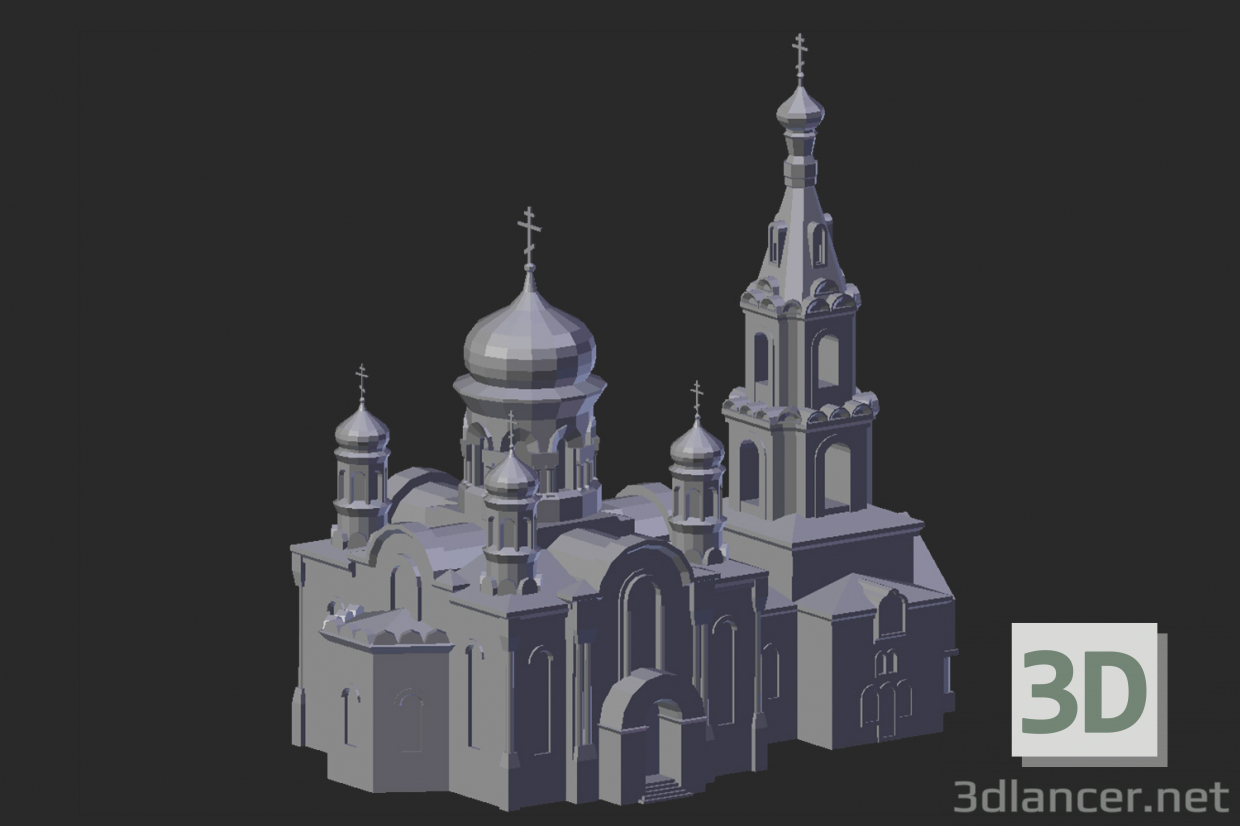 3d model Maloyaroslavets. Catedral de la Asunción - vista previa