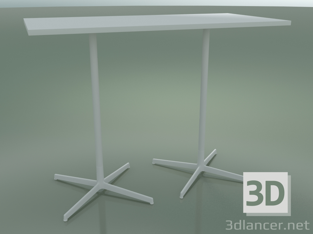 Modelo 3d Mesa retangular com base dupla 5517, 5537 (H 105 - 69x139 cm, branco, V12) - preview