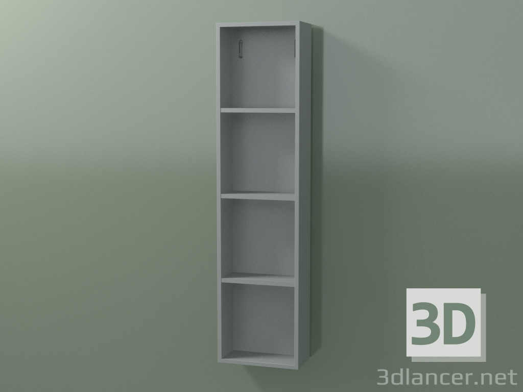 3d model Armario alto empotrado (8DUAEA01, Silver Grey C35, L 24, P 12, H 96 cm) - vista previa