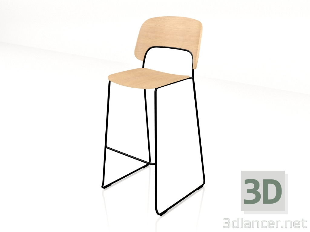 modèle 3D Tabouret de bar Afi AF02 - preview