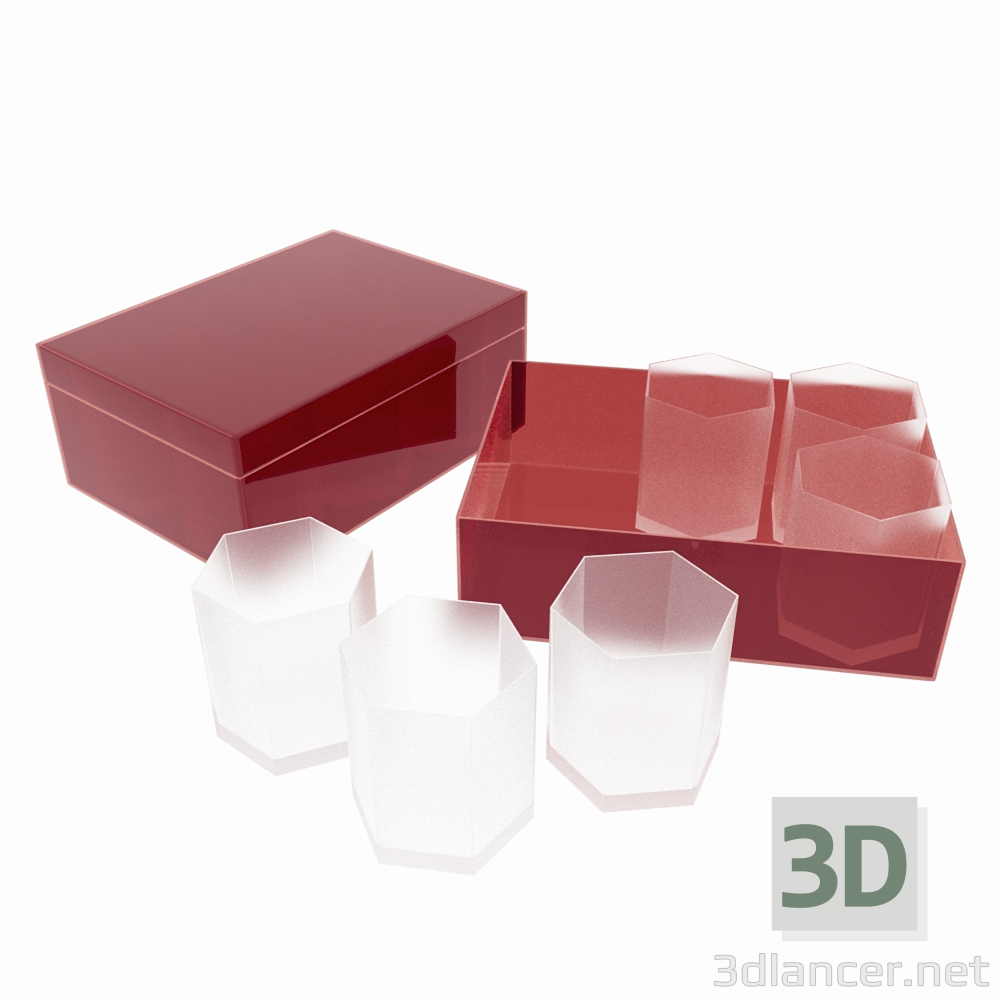 3d model A set of glasses - preview