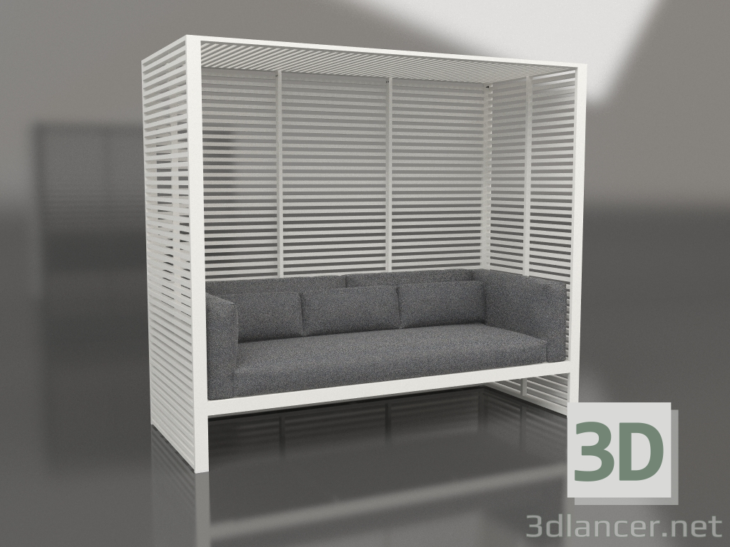 modello 3D Divano Al Fresco con struttura in alluminio (grigio agata) - anteprima