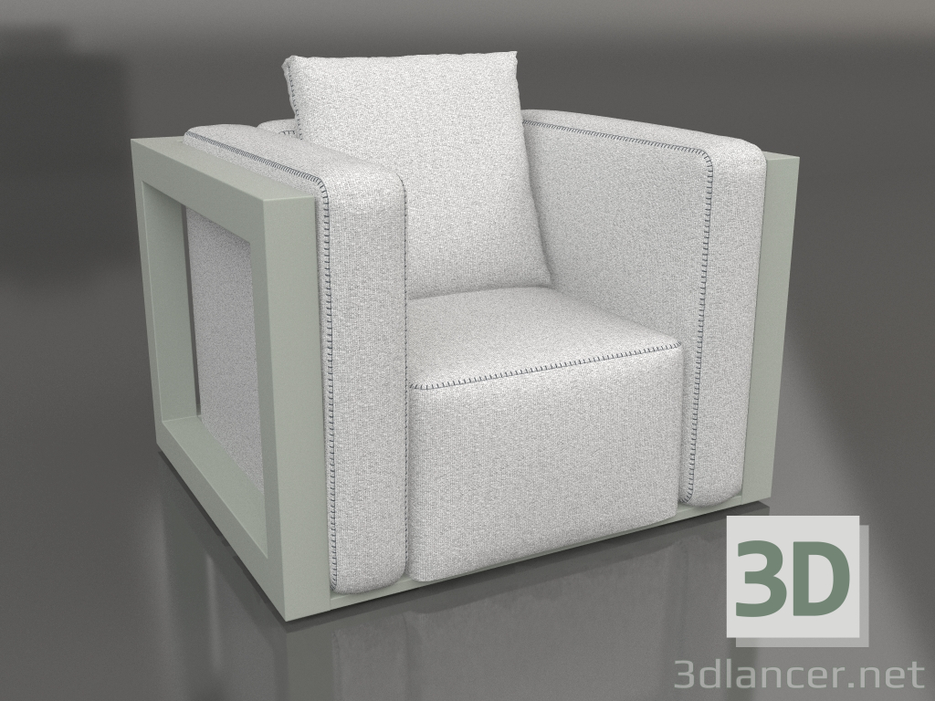 modèle 3D Fauteuil (Gris ciment) - preview