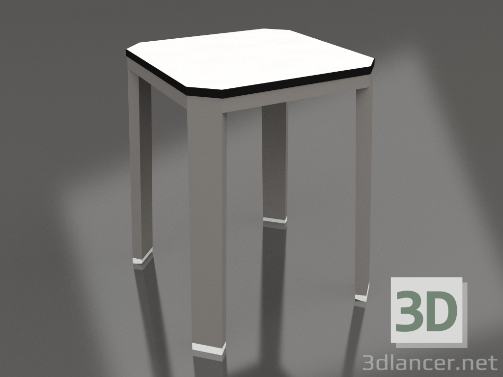 3d model Taburete bajo (Gris cuarzo) - vista previa