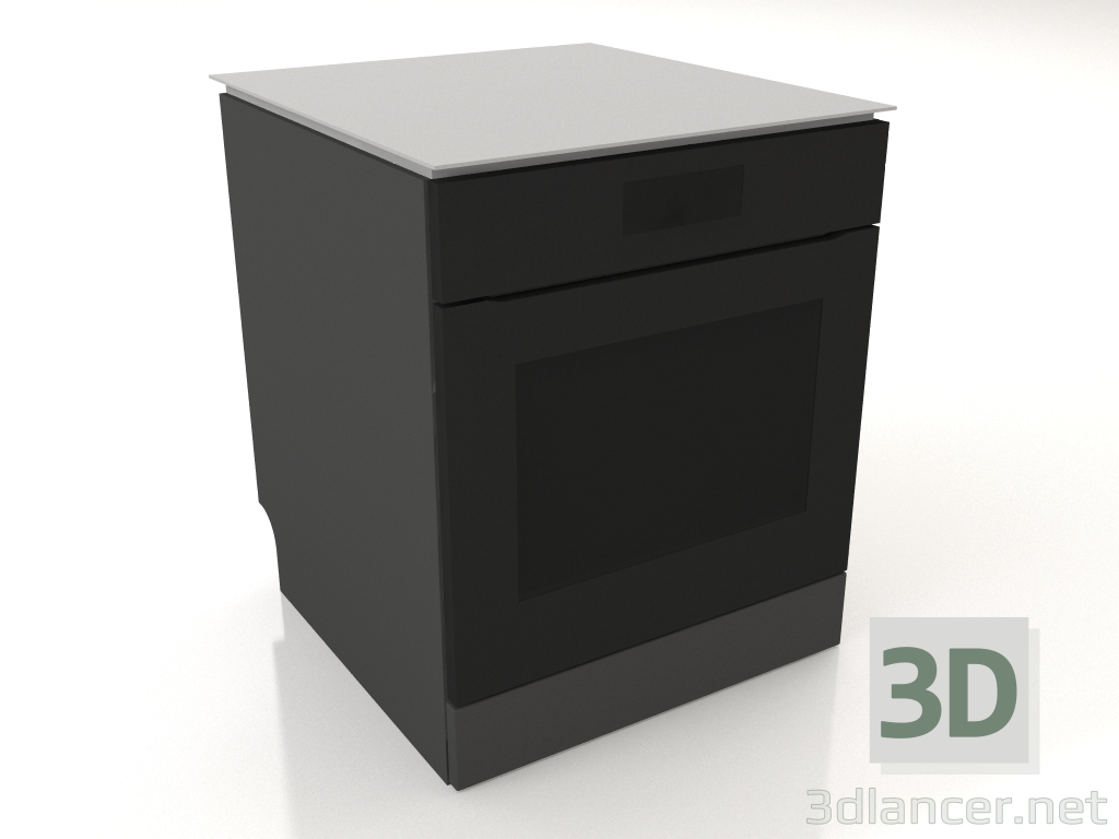 3d model Oven 60 cm (black) - preview