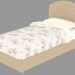 3d model Cama individual Magnolia - vista previa