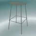 3d model Bar stool with Fiber tube base (H 75 cm, Gray) - preview