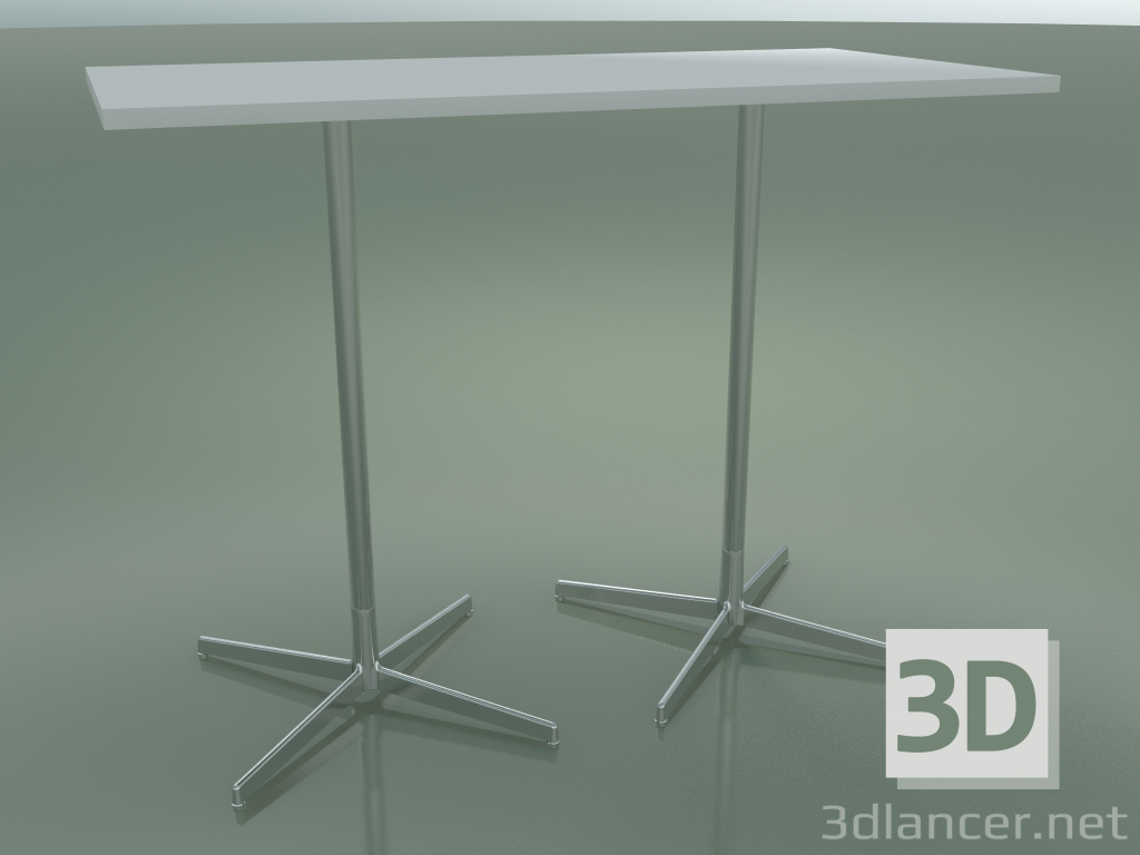 3d model Mesa rectangular con una base doble 5517, 5537 (H 105 - 69x139 cm, blanco, LU1) - vista previa