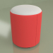 Modelo 3d Pouf Molecule (couro vermelho-branco) - preview