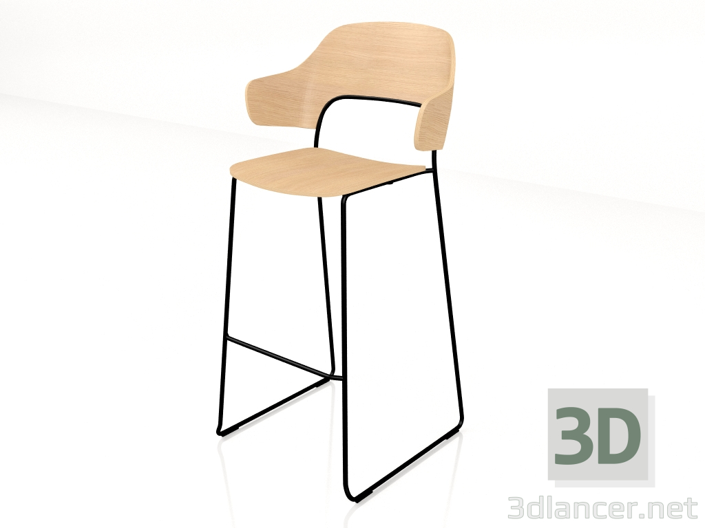 3d model Taburete alto Afi AF03 - vista previa