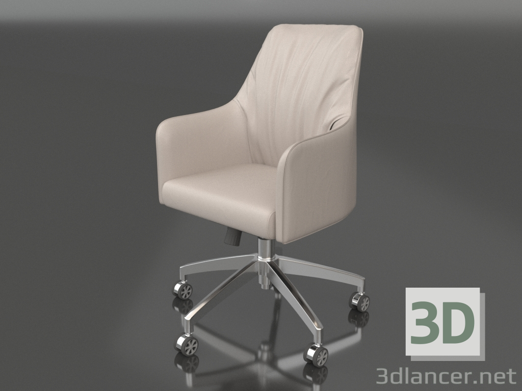 modello 3D Poltrona Richmond (beige) - anteprima