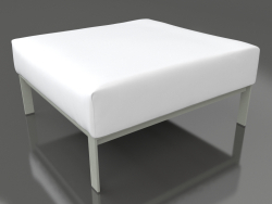 Module canapé, pouf (Gris ciment)