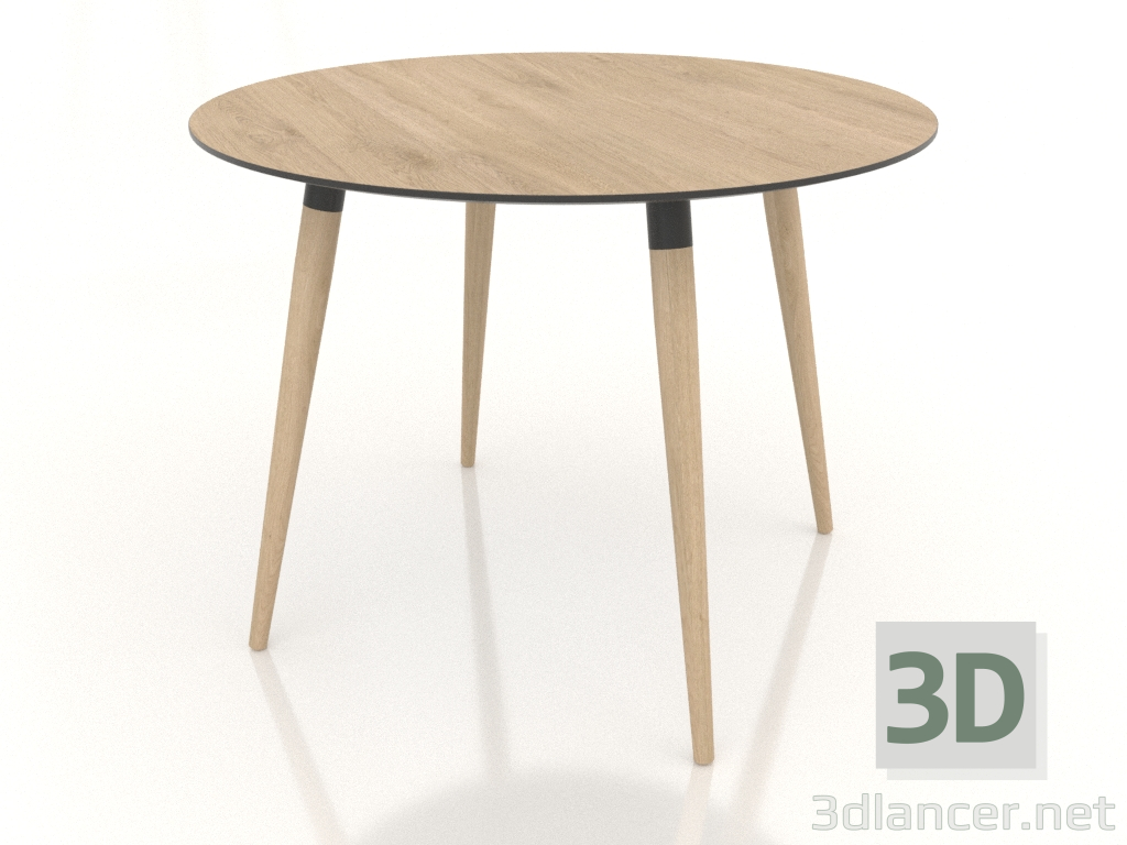 3D Modell Esstisch BRUNO 1000x1000x750 mm (Eiche hell) - Vorschau