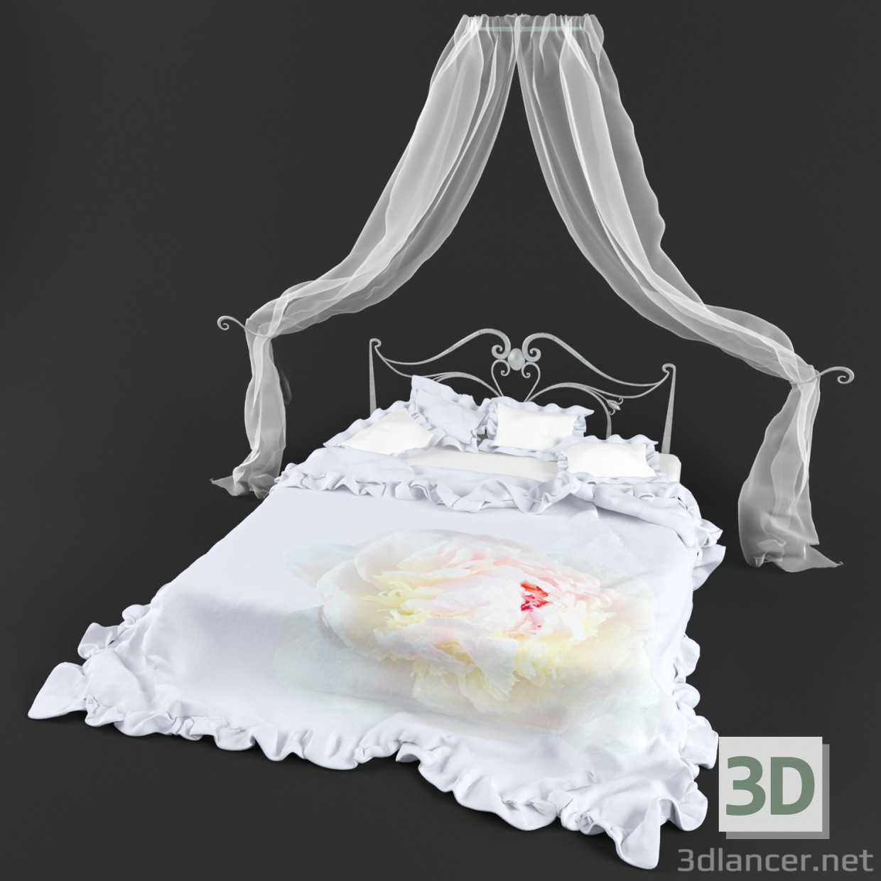 Modelo 3d Cama - preview