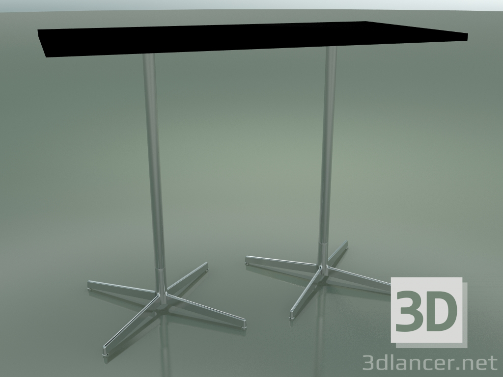 3D modeli Çift tabanlı 5517, 5537 dikdörtgen masa (H 105 - 69x139 cm, Siyah, LU1) - önizleme