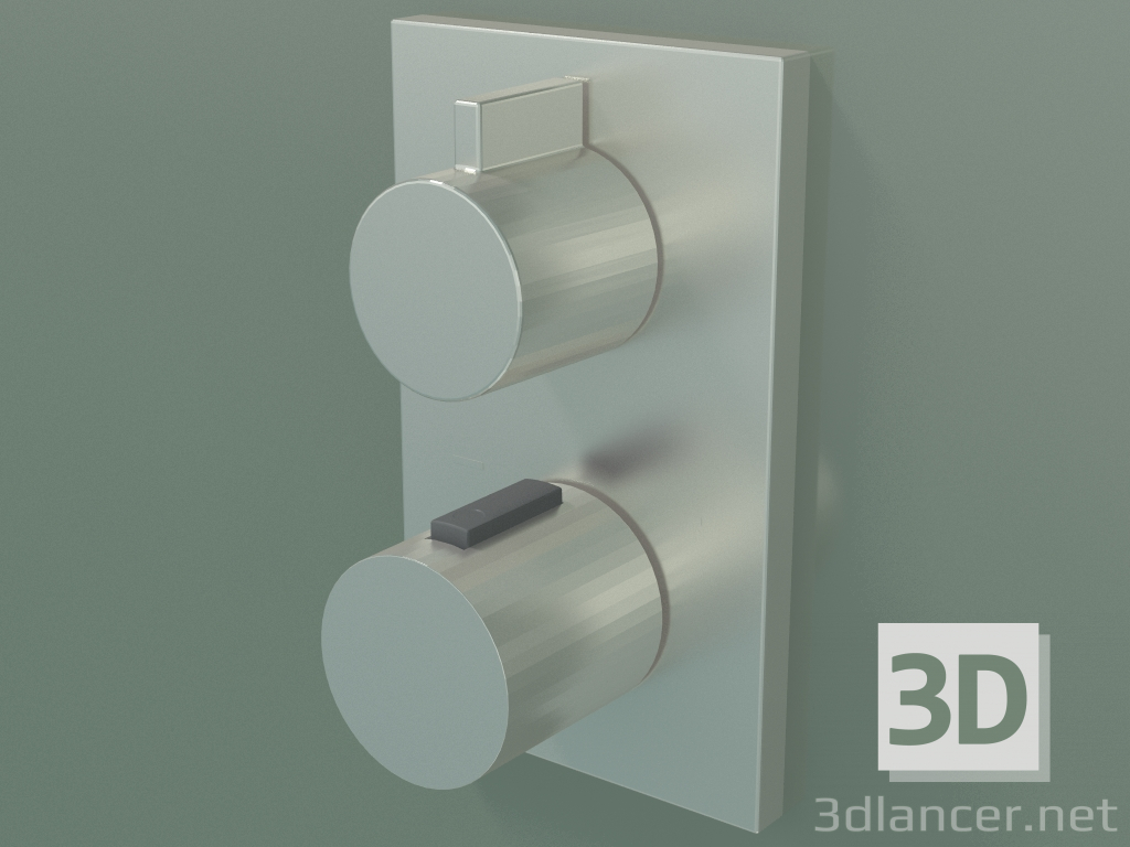 3d model Termostato empotrado para ducha y bañera, con dos salidas (36426670-060010) - vista previa