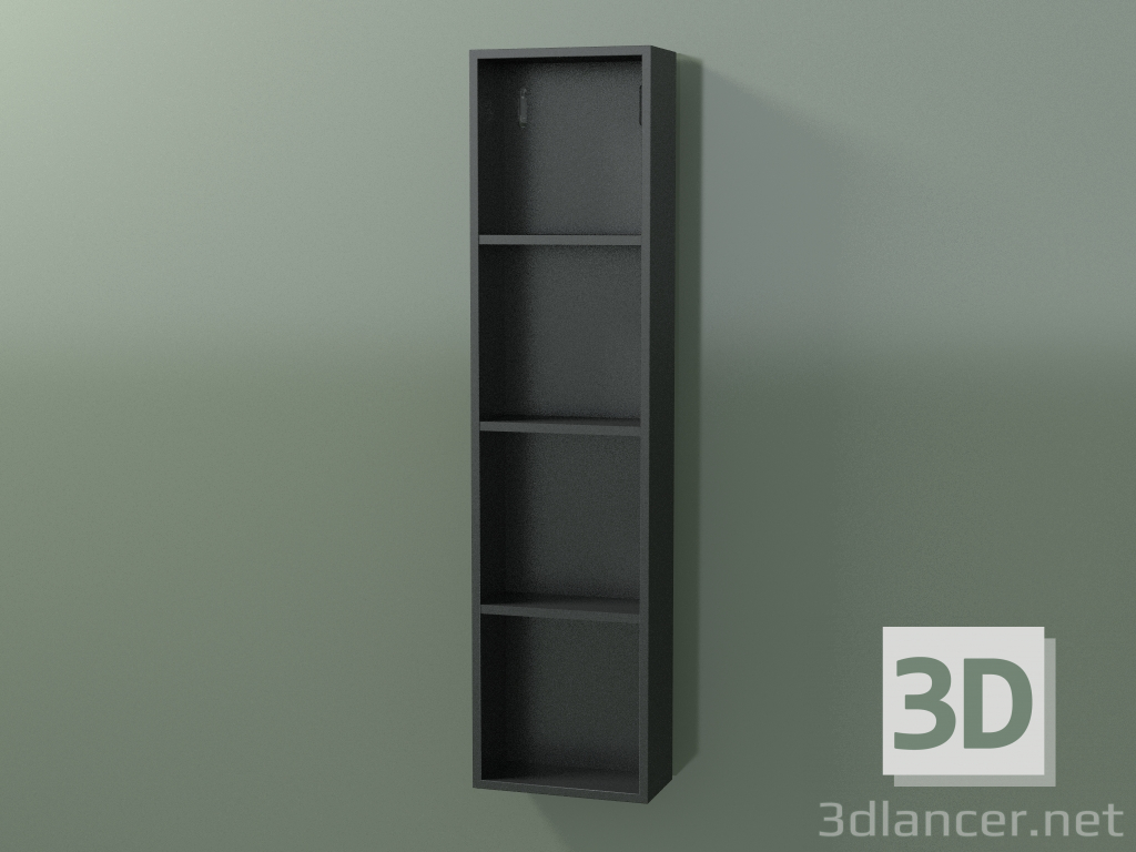 Modelo 3d Armário alto de parede (8DUAEA01, Deep Nocturne C38, L 24, P 12, H 96 cm) - preview