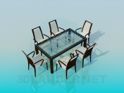 Conjunto de mesa com cadeiras