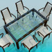 3d model Set-table with chairs - preview